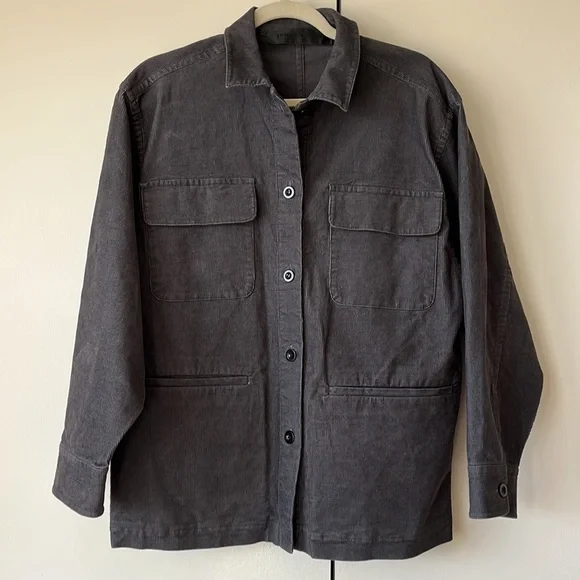 Jenni Kayne Corduroy Jacket Gray Washed Black S - Picture 5 of 14